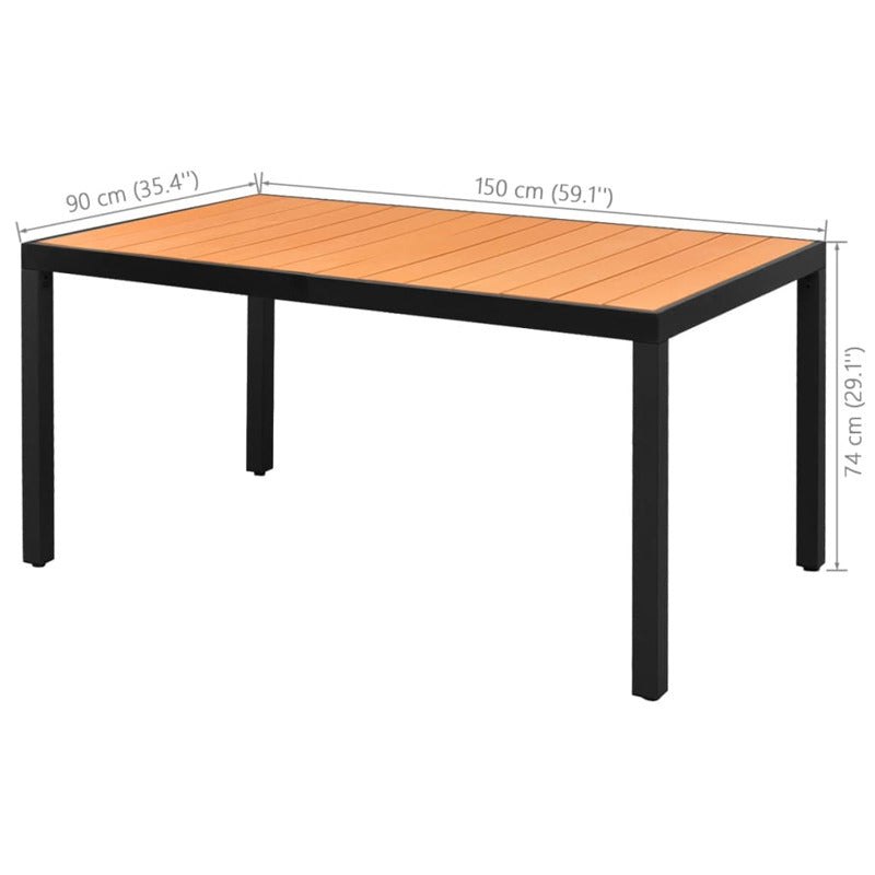 Vidaxl Set De Comedor De Jardín De 7 Piezas Pvc Ratán Negro Y Marrón_2
