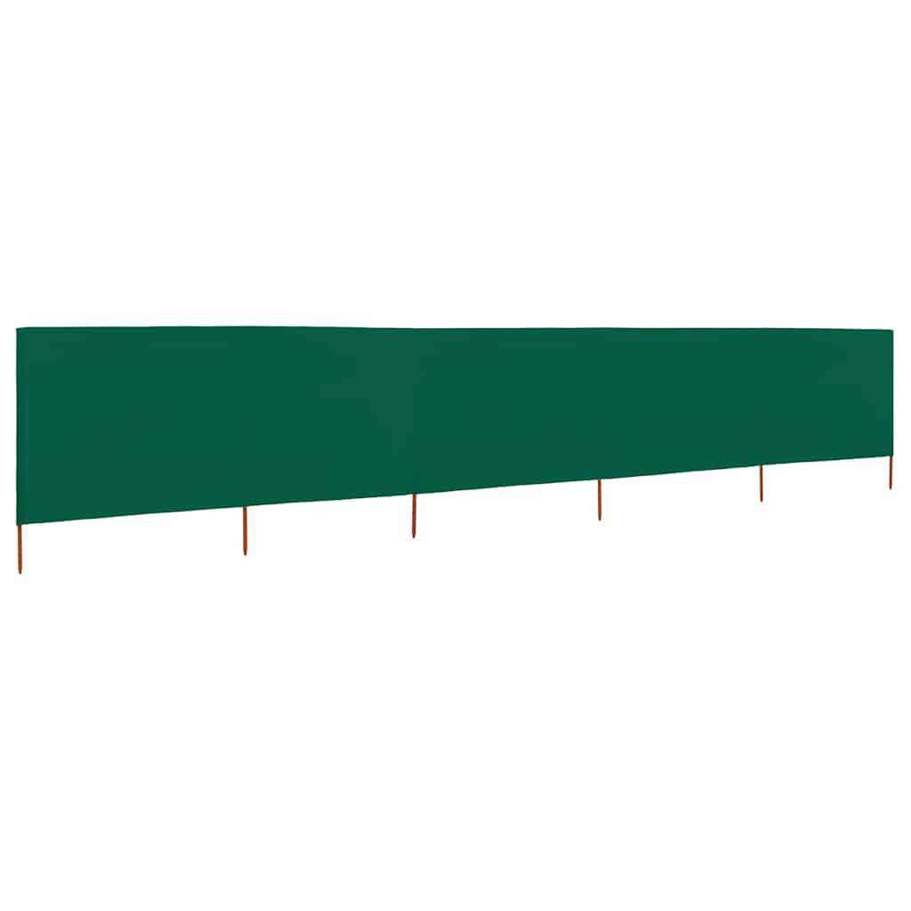 Vidaxl Paravientos De Playa De 5 Paneles Tela Verde 600x120 Cm_1