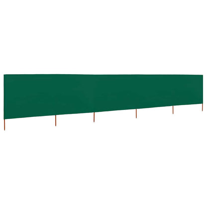 Vidaxl Paravientos De Playa De 5 Paneles Tela Verde 600x120 Cm_1