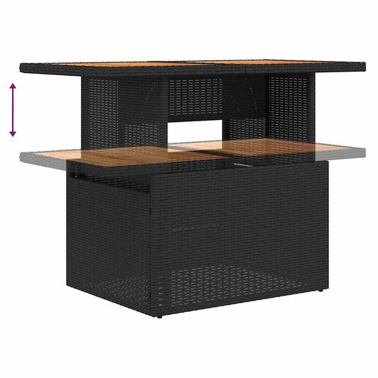 Set De Sofás De Jardín 7 Pzas Con Cojines Ratán Sintético Negro / Vetonek_0