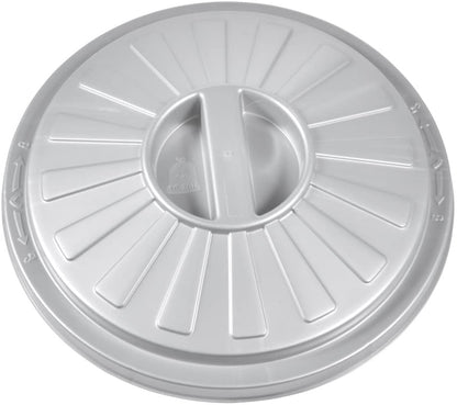 Cubo De Basura / Papelera Polivalente Con Tapa Cerrable, Pequeño, Plástico Resistente (pp), 7 l, Mats, Plateado_4