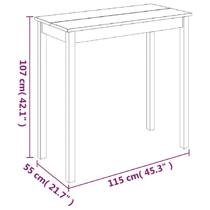 Mesa Alta Negra De Mdf 115x55x107 Cm_4