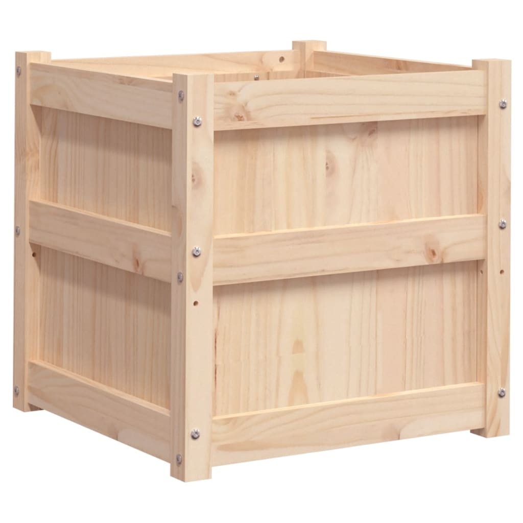 Jardinera Madera Maciza De Pino 50x50x50 Cm_0