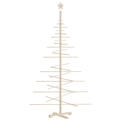 Vidaxl Árbol De Navidad De Madera De Adorno Madera Maciza Pino 180 Cm_4