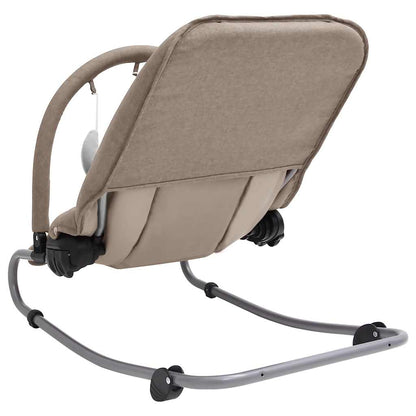 Vidaxl Hamaca Mecedora Para Bebés De Acero Gris Taupe_3