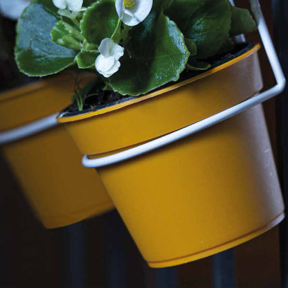 4 Macetas Cilíndricas Ø 14 Cm Con Ganchos, En Polipropileno Antracita_3