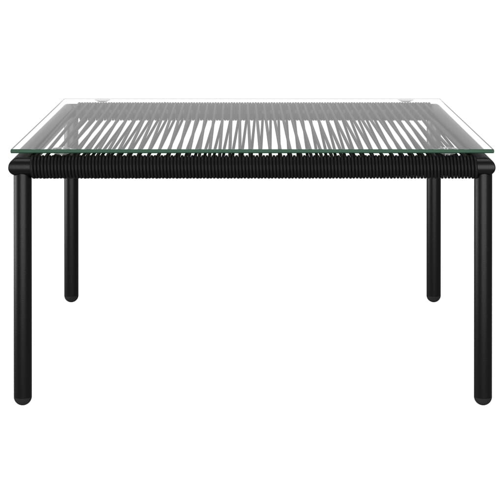 Vidaxl Juego De Muebles De Jardín 6 Piezas Con Cojines Pvc Negro_4