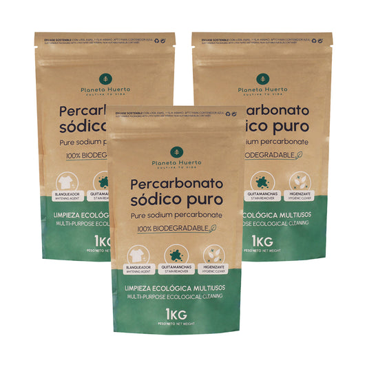 Pack 3x Percarbonato Sódico Planeta huerto 1 Kg