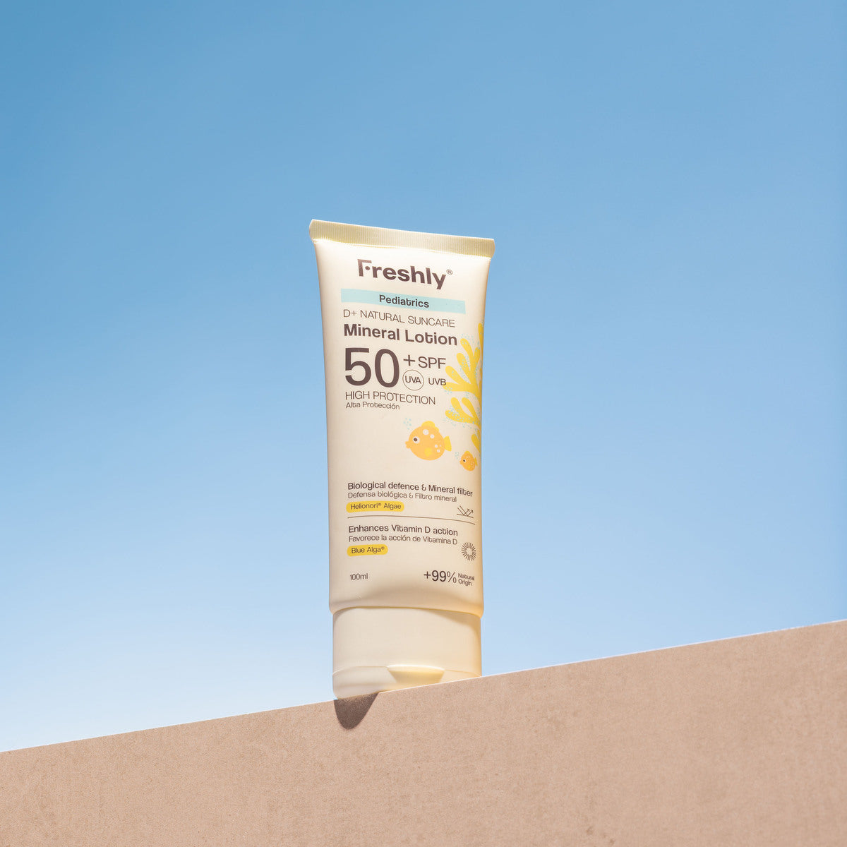 Pediatrics D+ Natural Suncare Mineral Lotion SPF50 Freshly Cosmetics 100 ml
