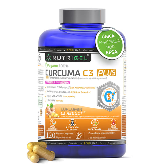 Curcuma C3 Plus Patentada C3 Reduct® + Boswelia Serrata - 120 Cápsulas - Nutricel_0