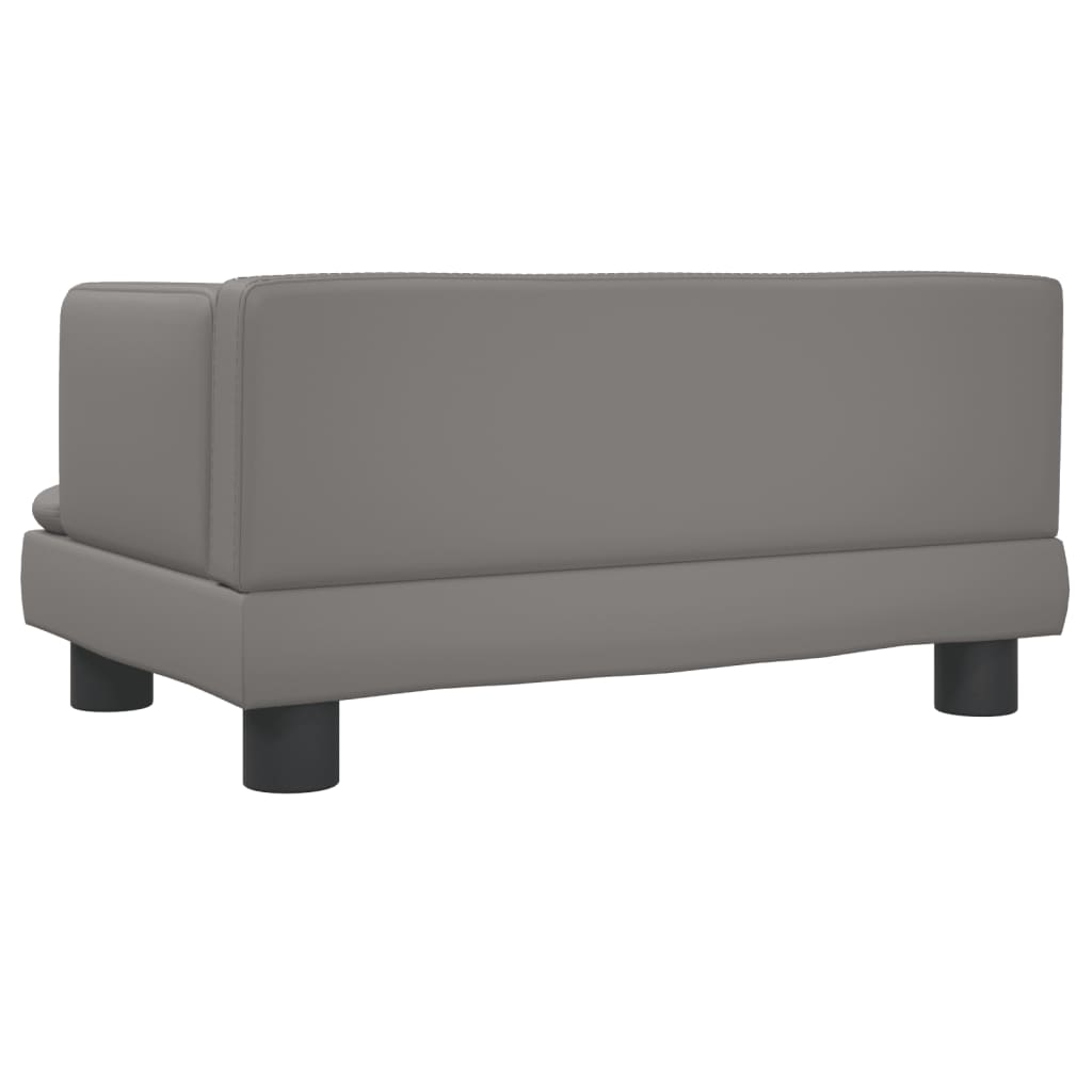 Cama Para Perros De Cuero Sintético Gris 60x40x30 Cm / Vetonek_2