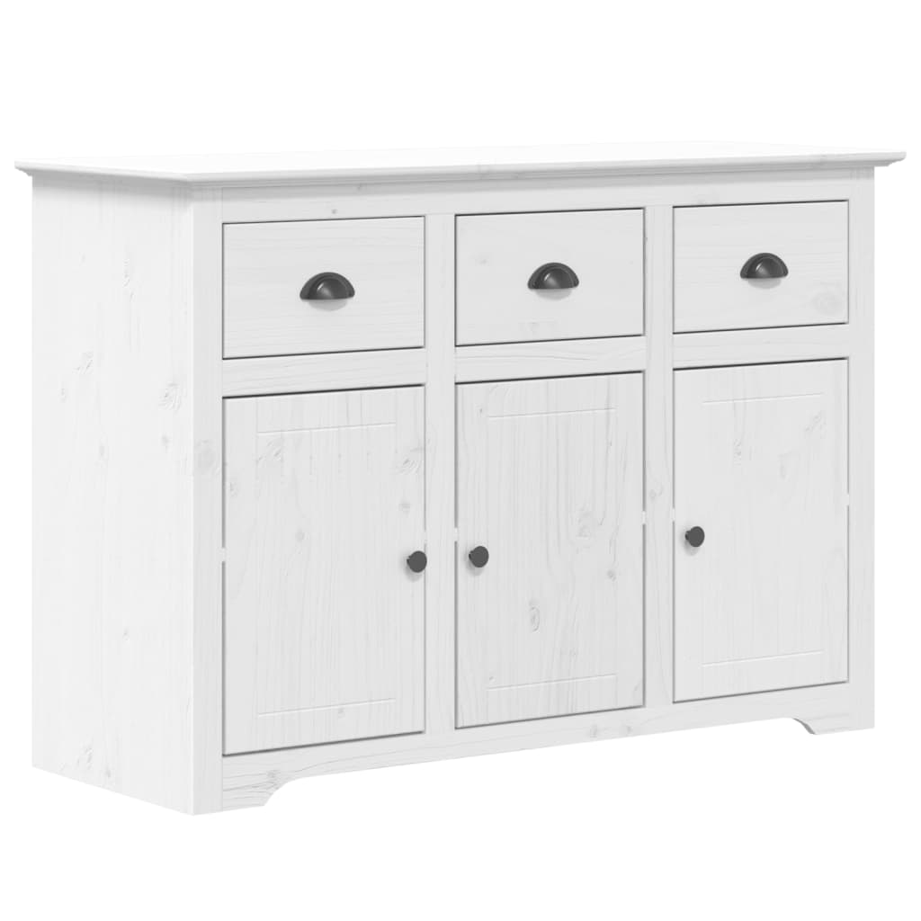 Aparador Bodo Madera Maciza De Pino Blanco 115,5x44x80 Cm / Vetonek_2