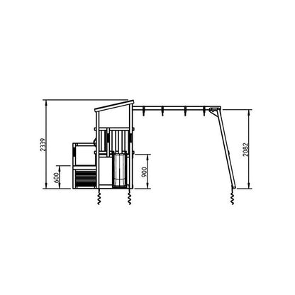 Parque Infantil Masgames Cascade M Con Columpio Individual.