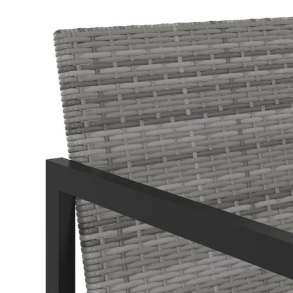 Vidaxl Set De Comedor Para Jardín 7 Pzas Cojines Ratán Sintético Gris_5