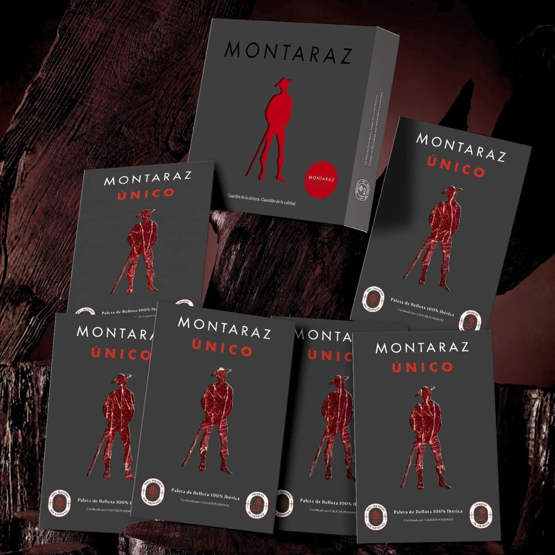 Montaraz® Caja Regalo Gourmet | 6 Loncheados De Paleta 100% Ibérica De Bellota Envasados Al Vacío (600gr) De Salamanca_5
