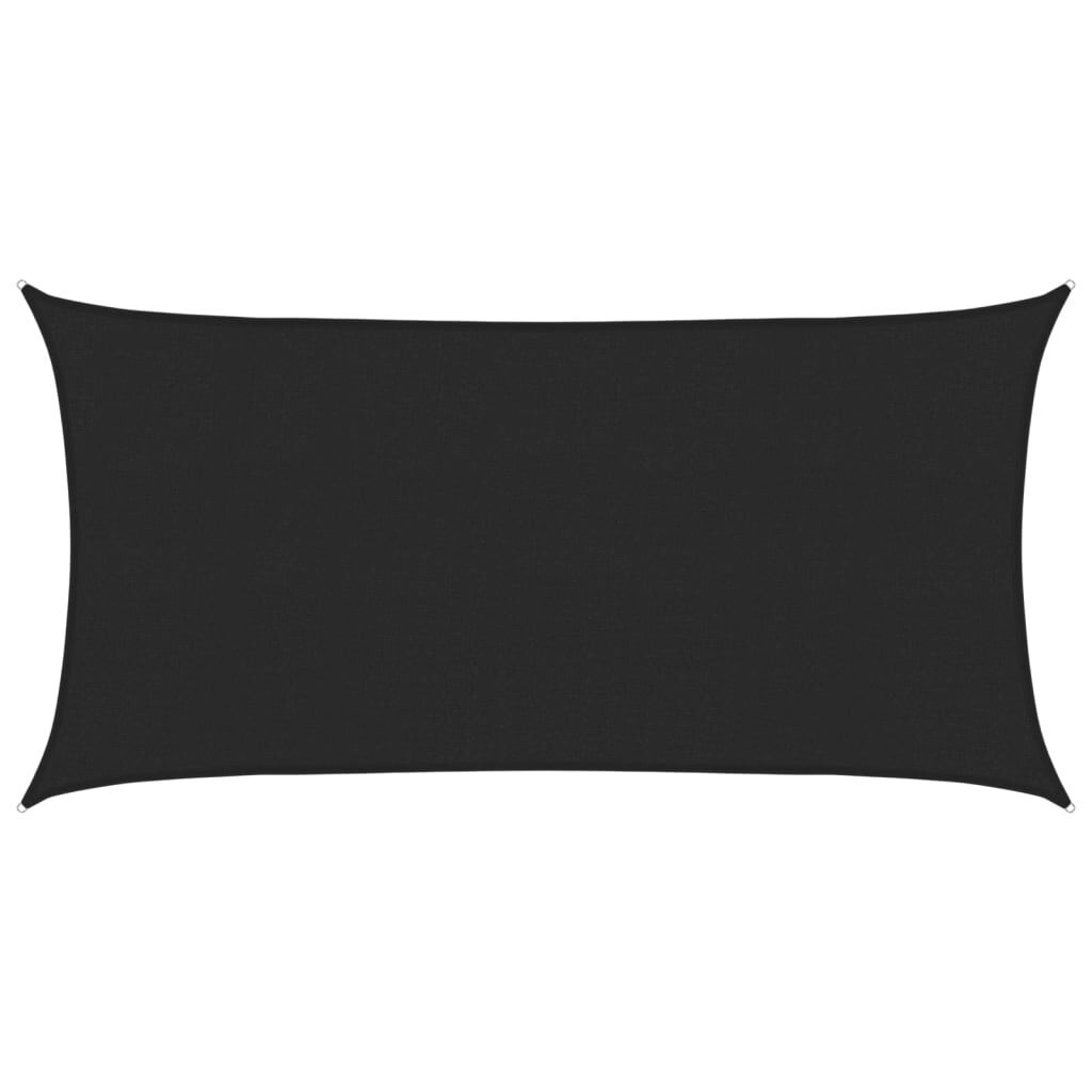 Vidaxl Toldo De Vela Hdpe Negro 160 G/m² 2,5x5 M_0