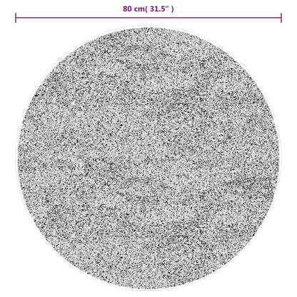 Vidaxl Alfombra De Pelo Corto Oviedo Gris Ø 80 Cm_2