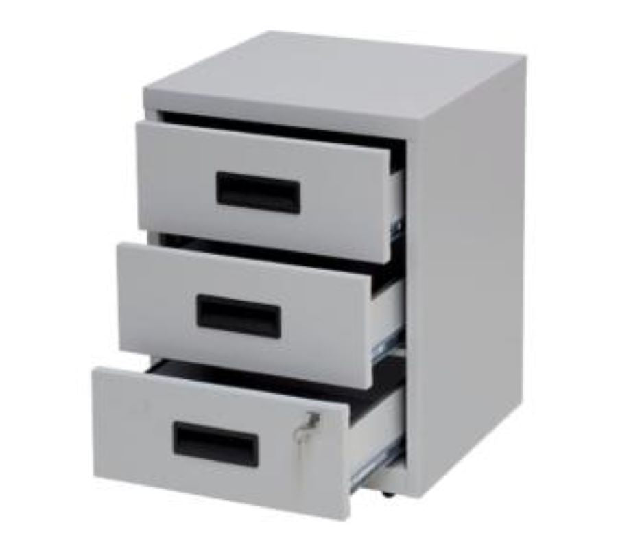 Cajonera Bisley Pfa 3 Cajones Personales. Móvil 40cm Gris_0
