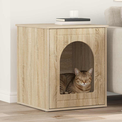 Casa Para Gatos Sonoma 53 X 52 X 62 Cm Madera De Ingeniería_1