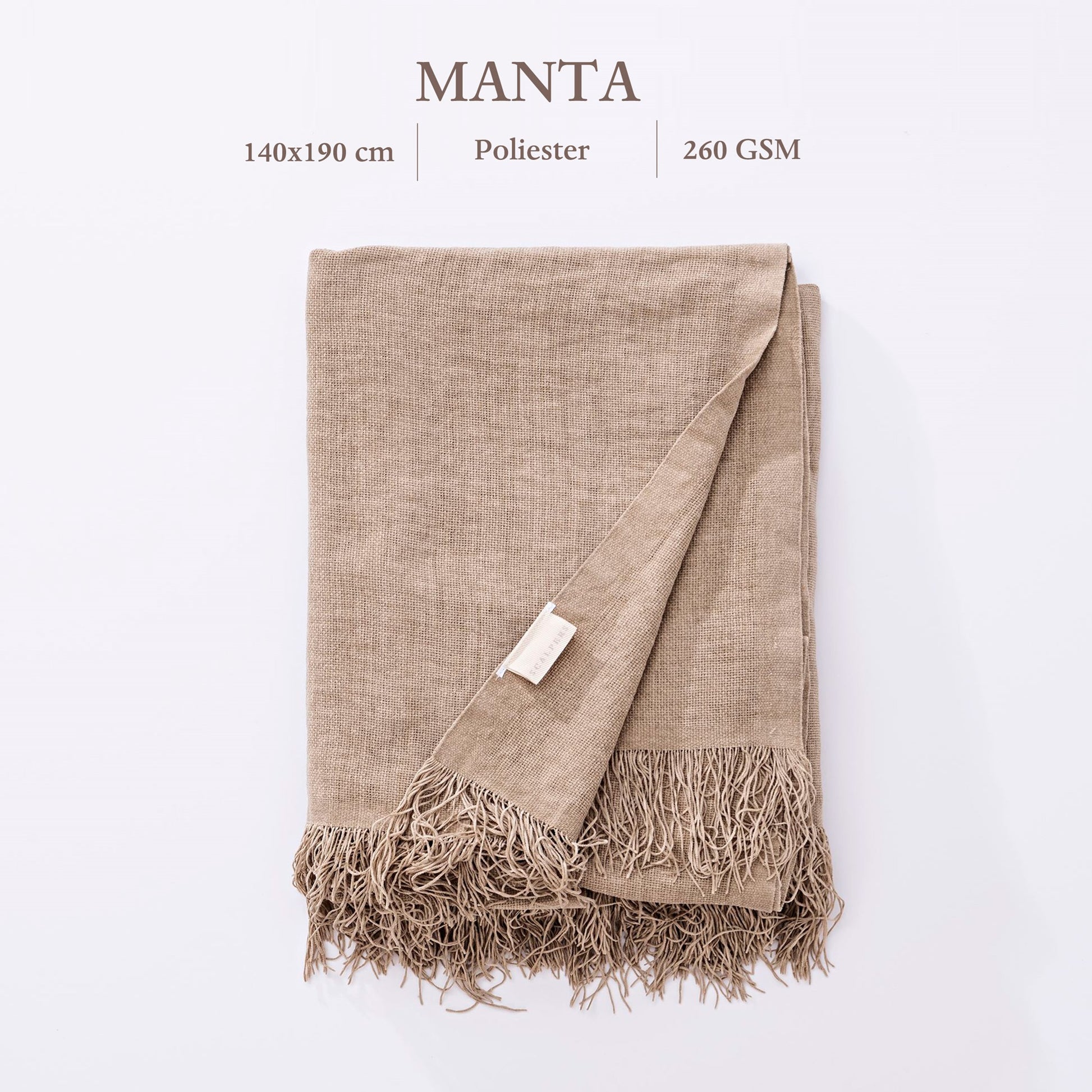 Manta De Chenilla 140x190cm 100% Poliester 260gsm Marron Scalpers Home_1