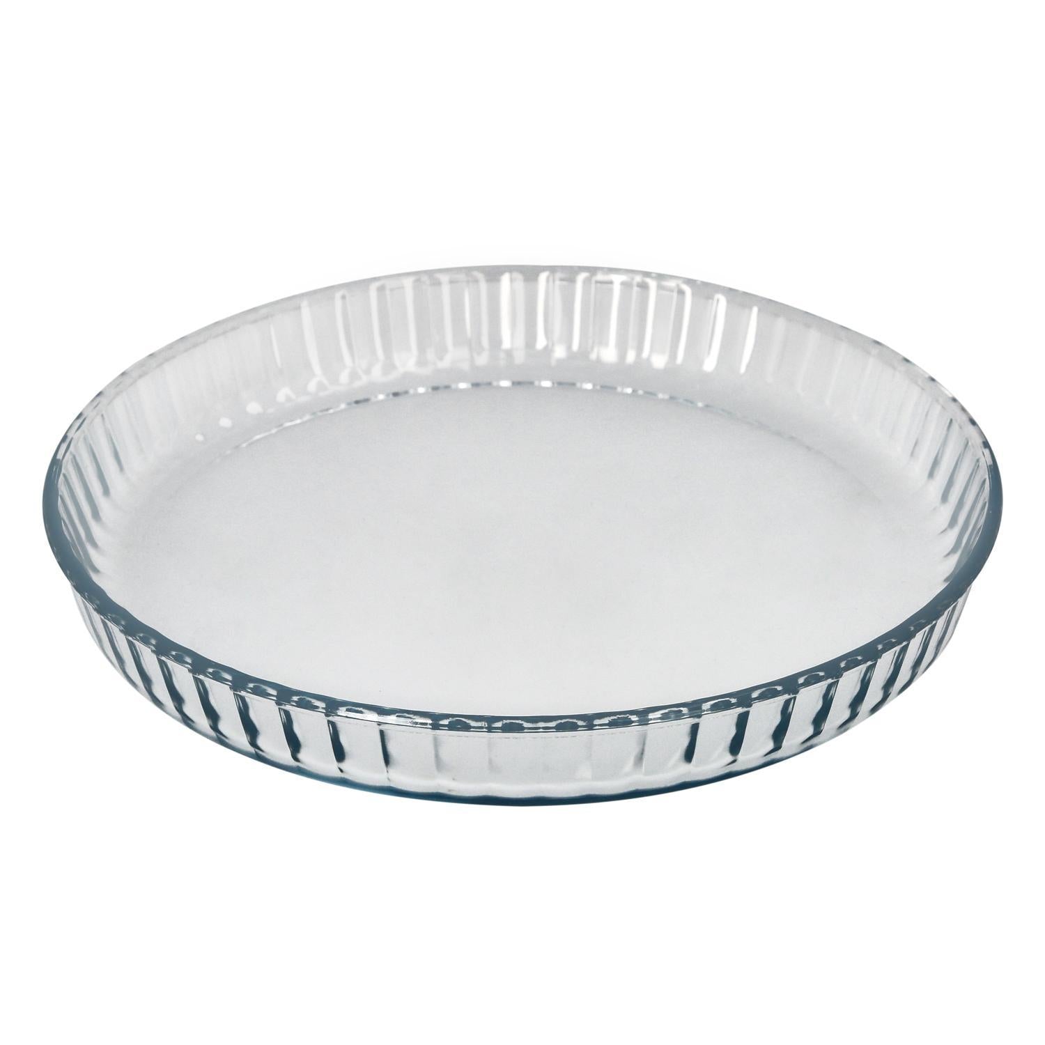 Molde Rizado Horno Cristal Borosilicato Ø 28 Cm. Ideal Postres, Cocina, Resposteria, Tartas, Quiche, Libre Bpa