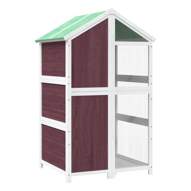 Vidaxl Casita Para Pájaros Madera Maciza Pino Color Moca 97x81x152 Cm_5