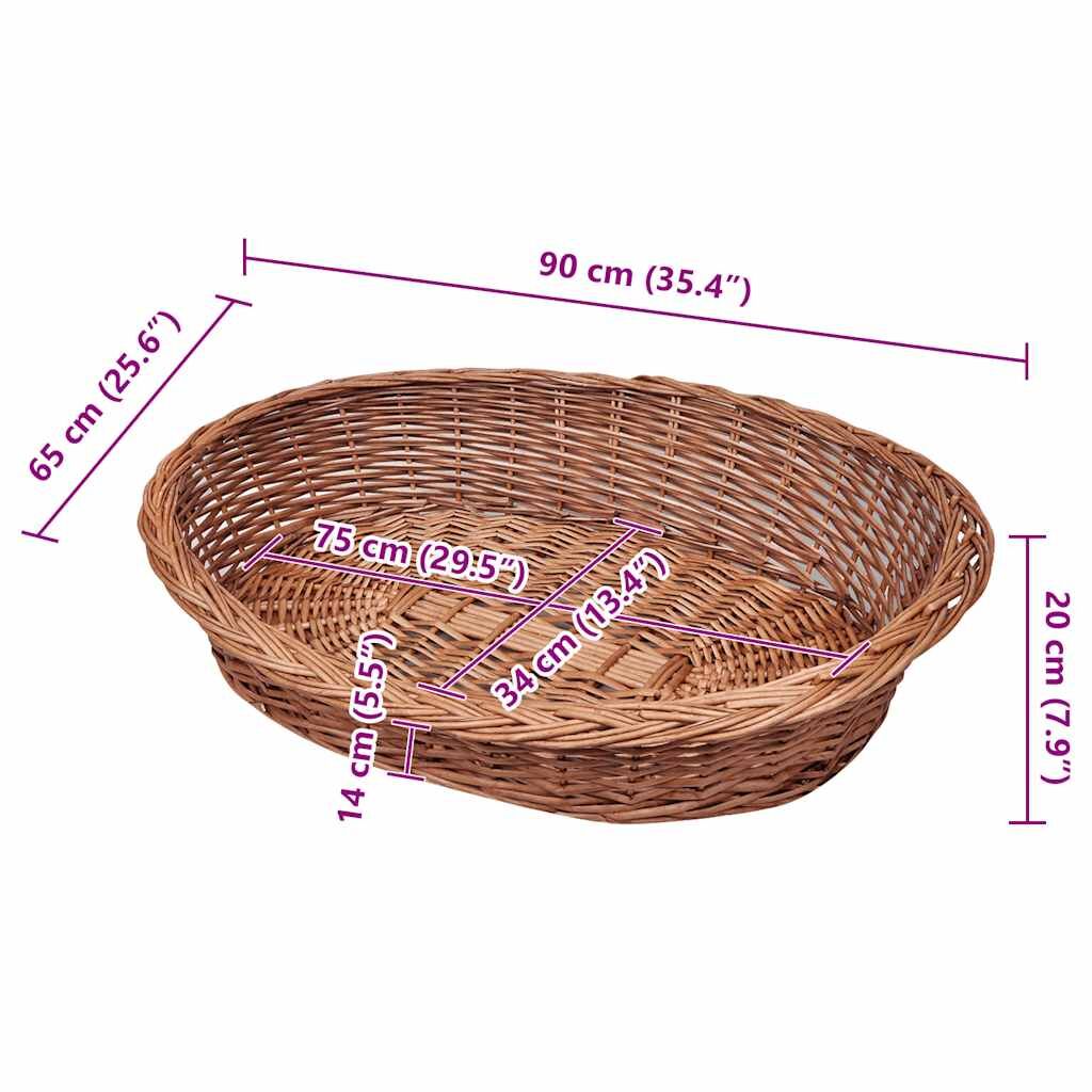 Vidaxl Cesta Para Perros/cama Para Mascotas Sauce Natural 90 Cm_2