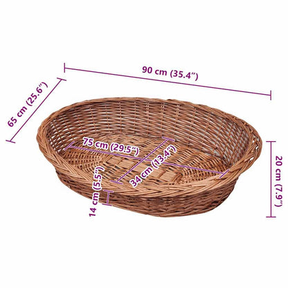 Vidaxl Cesta Para Perros/cama Para Mascotas Sauce Natural 90 Cm_2