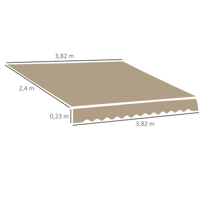 Outsunny Techo De Repuesto Para Toldo 382x240 Cm Protección Uv Beige_2
