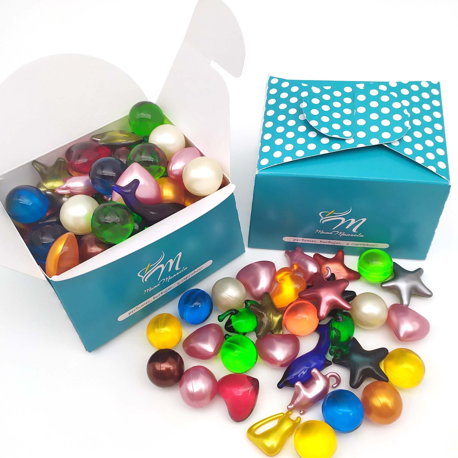 Bolsa Regalo 12 Perlas Baño Con Aromas Surtidos. Con Aceite De Soja - Hidrata, Suaviza Y Perfuma La Piel - Formas Varias_4