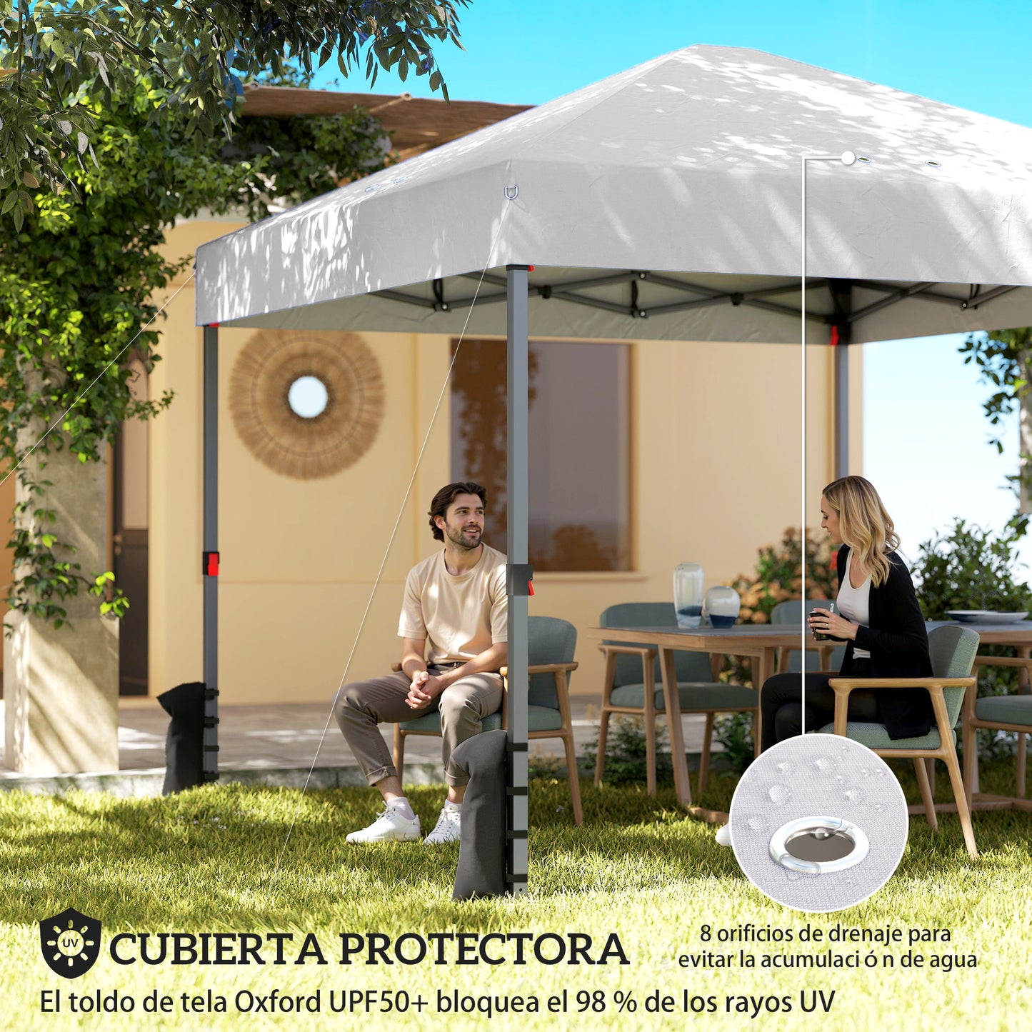 Outsunny Carpa Plegable 3x3 M_3