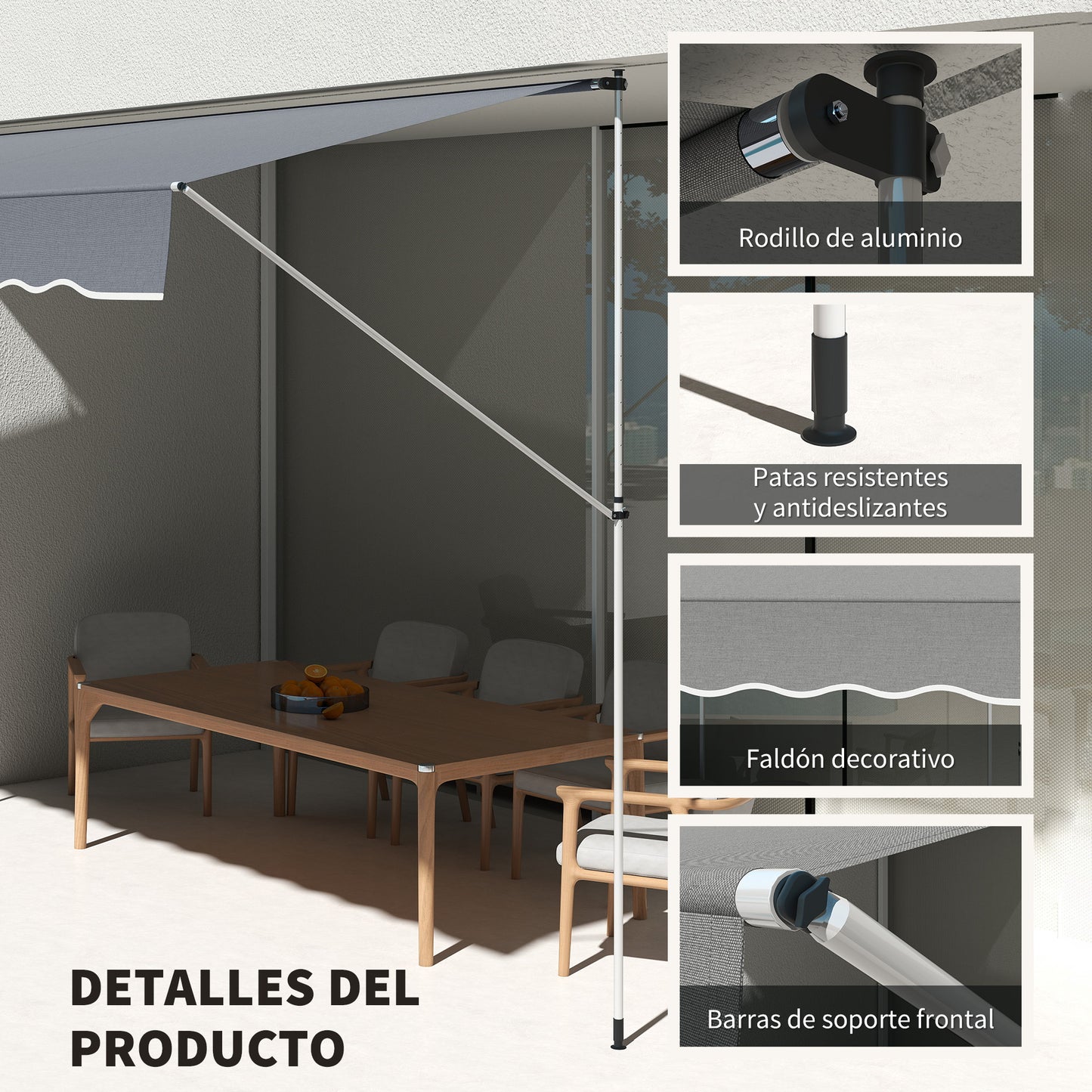 Outsunny Toldo Manual Retráctil 4x1_4