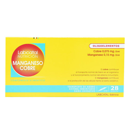 MANGANESO-COBRE 12 28X2ML AMPOLLAS LABCATAL