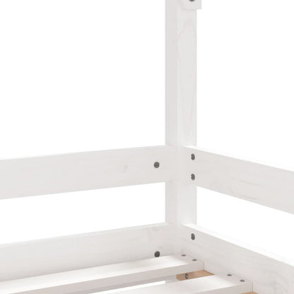 Vidaxl Estructura De Cama Para Niños Madera De Pino Blanco 80x160 Cm_5