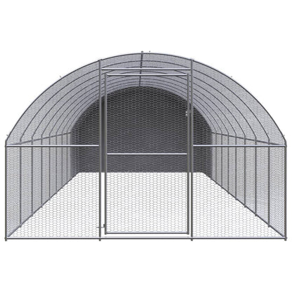 Vidaxl Gallinero De Exterior De Acero Galvanizado 3x10x2 M_1