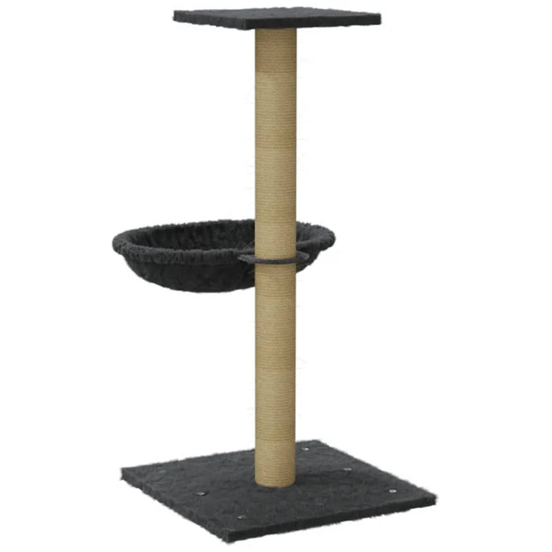 Vidaxl Rascador Para Gatos Con Poste De Sisal Gris Oscuro 74 Cm_5