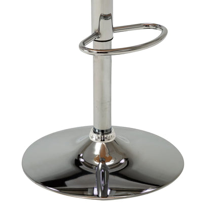 Taburete De Cocina De Madera Curvada Y Cuero Sintético Crema_5
