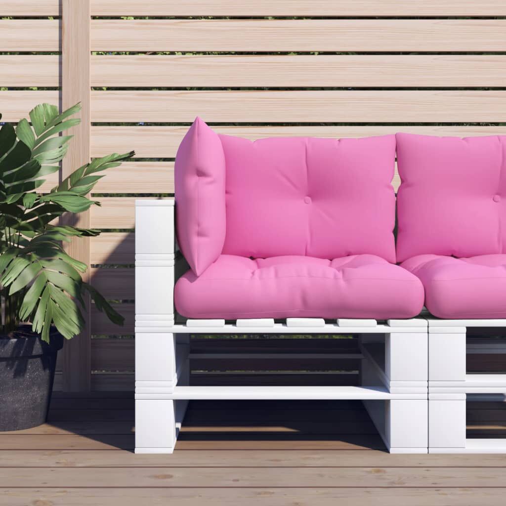 Vidaxl Cojines Para Palés 3 Piezas Tela Oxford Rosa_1
