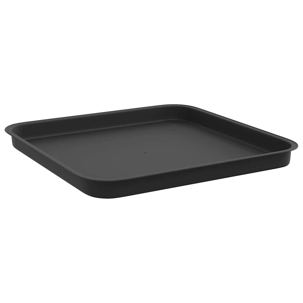 Bandeja Cuadrada Para Flores 6 Pcs Negro 32 X 32 X 2,5 Cm_4