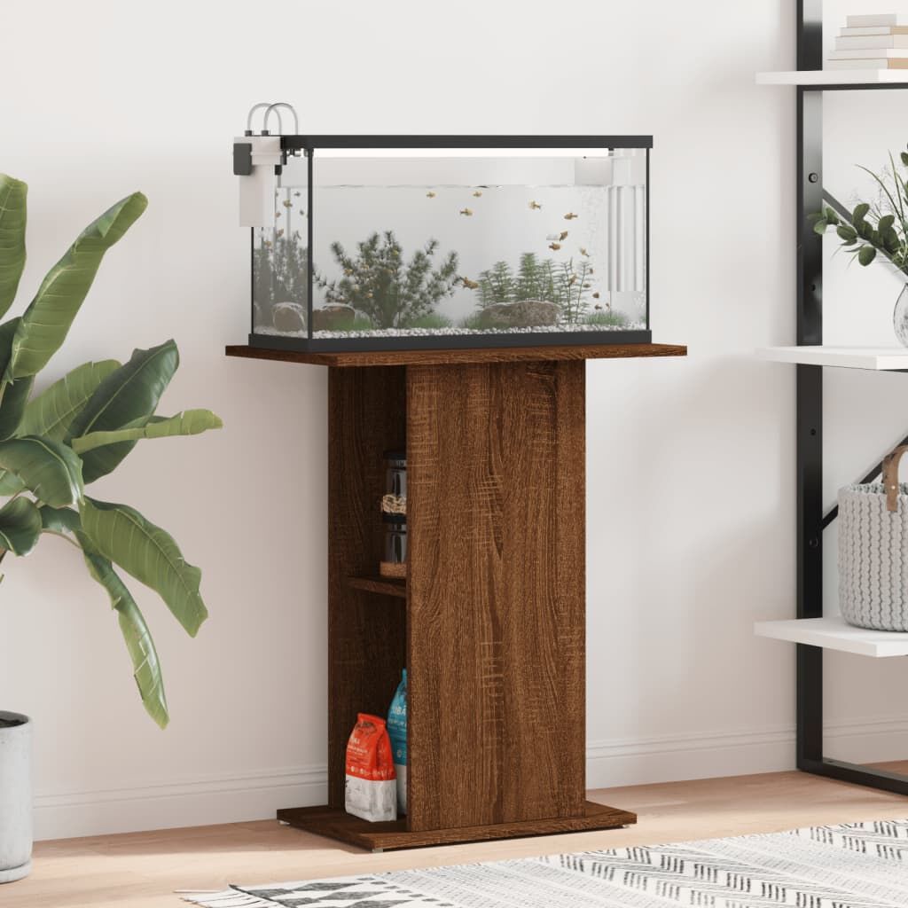 Vidaxl Soporte Acuario Madera Ingeniería Marrón Roble 60,5x36x72,5 Cm_1