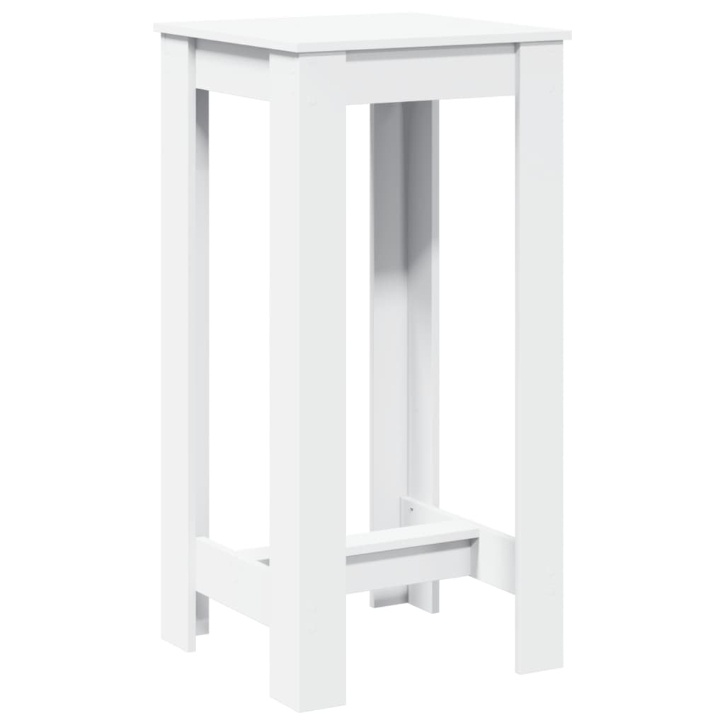 Mesa Alta De Bar Madera De Ingeniería Blanca 51x50x103,5 Cm_0