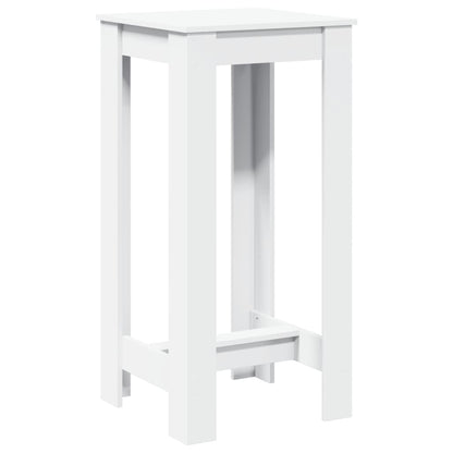 Mesa Alta De Bar Madera De Ingeniería Blanca 51x50x103,5 Cm_0