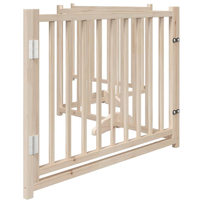 Vidaxl Puerta Para Perros Plegable 4 Paneles Madera De Abeto 320 Cm_4