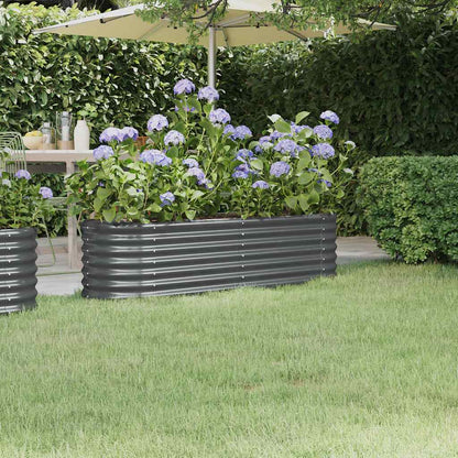 Jardinera Arriate Acero Galvanizado Antracita 152x40x36 Cm_1