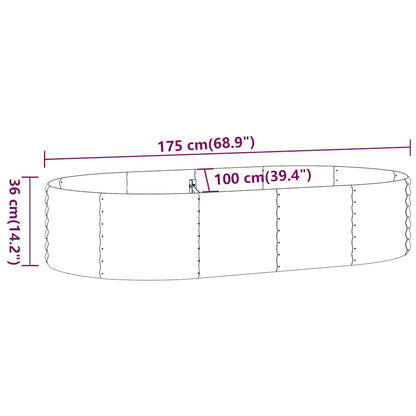 Jardinera Arriate Acero Galvanizado Antracita 175x100x36cm_5