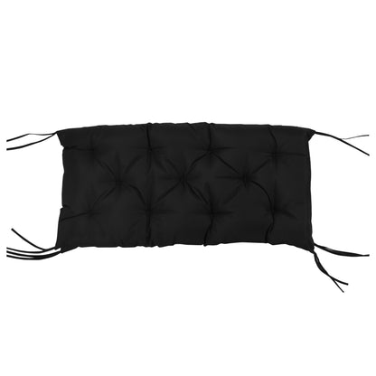 Outsunny Cojín Para Banco Con Respaldo De 2 Plazas 100x98x8 Cm Negro_3