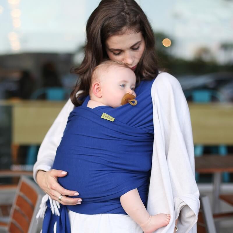 Fular Elástico Portabebé Bambú, Boba Wrap Serenity. Dark Blue_1