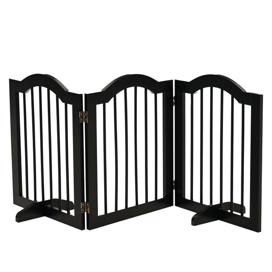 Pawhut Barrera De Seguridad Plegable De Perros Pequeños 154,5x29,5x61 Cm Negro_0