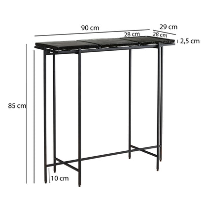 Mesa Consola Negra 90x29x85 Cm_3
