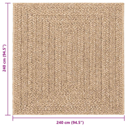 Vidaxl Alfombra Zizur Aspecto Yute Interior/exterior Beige 240x340 Cm_2